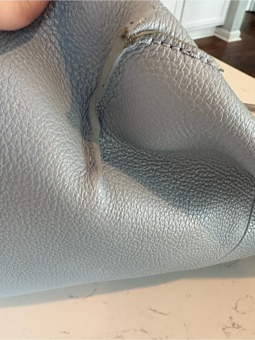 Botkier Grey/blue Pebbled Leather Hobo Shoulder Bag